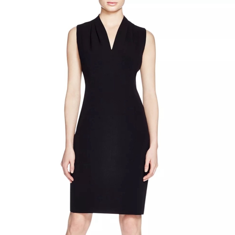 Norma Kamali Ruched Empire Waist Dress in Black